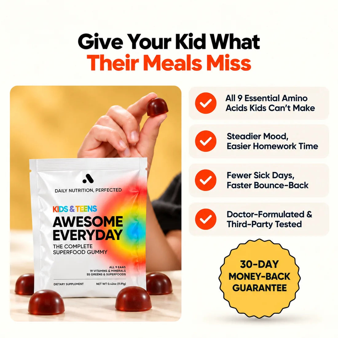 Give your kid what their meals miss
