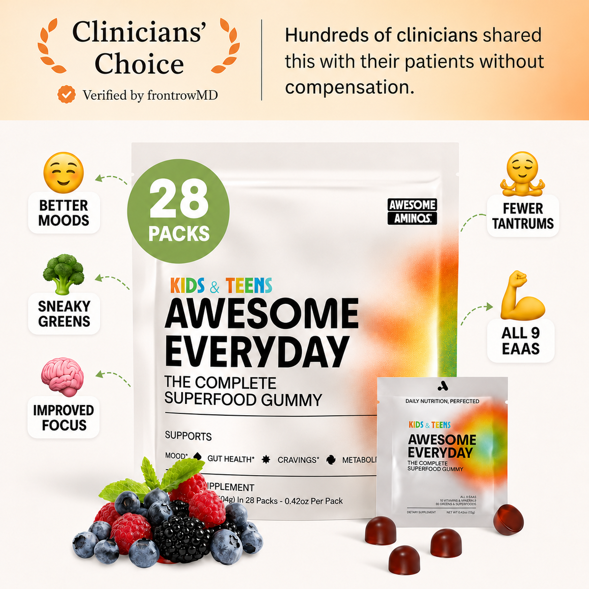 Awesome Everyday Kids & Teens — Clinicians' Choice, verified by FrontrowMD