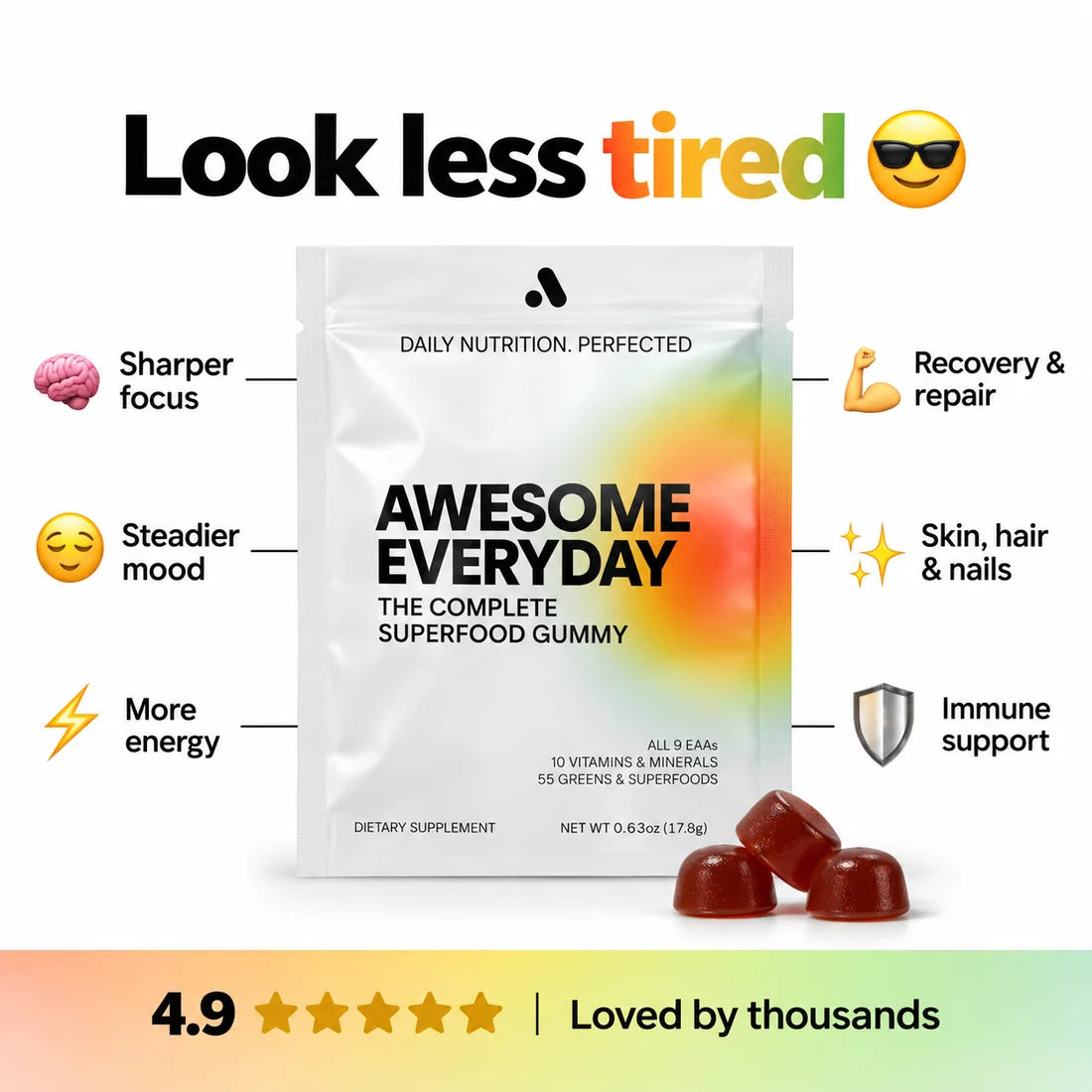 Look less tired: sharper focus, steadier mood, more energy